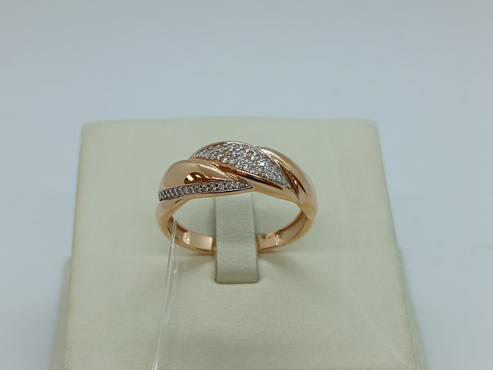 КОЛЬЦО С КАМНЯМИ (Au 585)