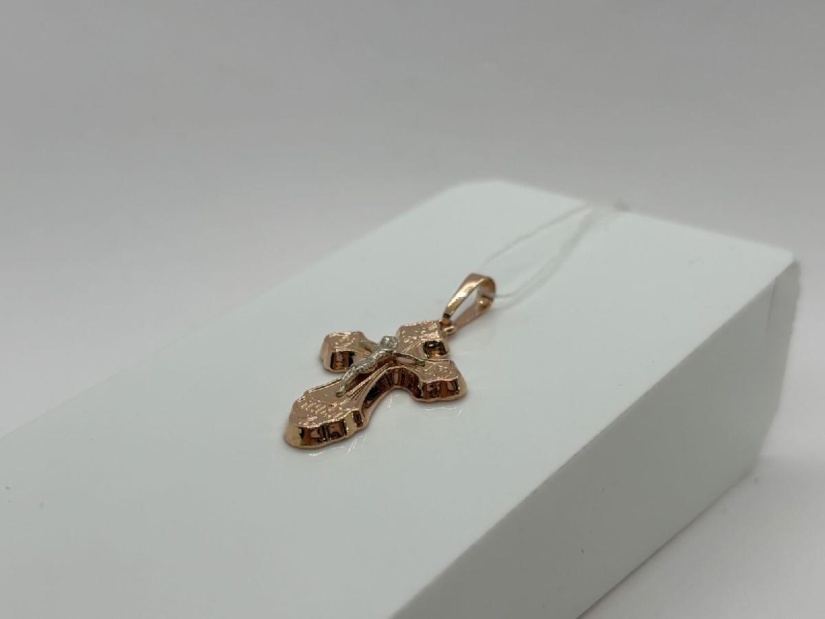 ПОДВЕСКА КРЕСТ без камня (Au 585) ПОДВЕСКА КРЕСТ без камня (Au 585)