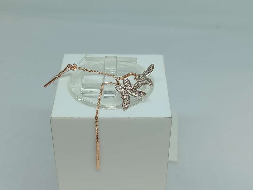 СЕРЬГИ ПРОДЕВКИ с камнями (Au 585)