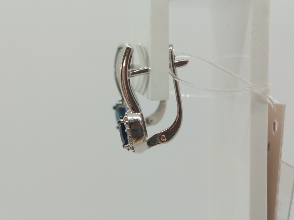 СЕРЬГИ Бриллиант, сапфир (Au 585)