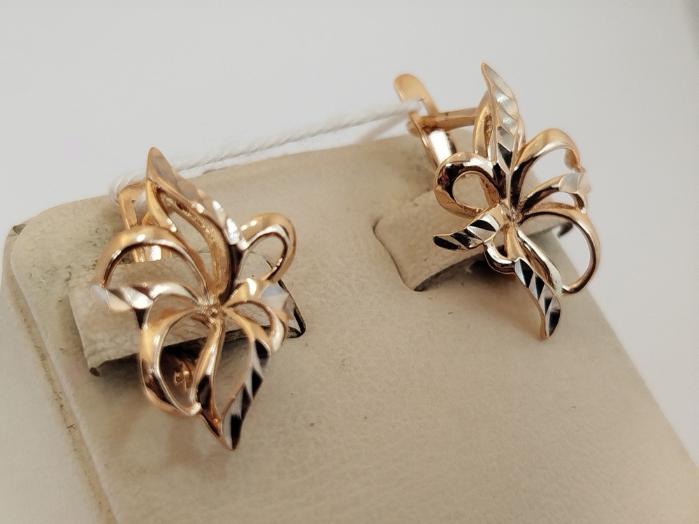 СБКМ585 СЕРЬГИ БЕЗ КАМНЯ (Au 585)