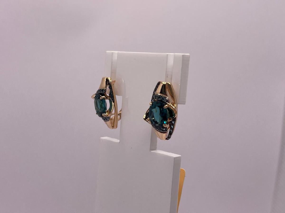 СЕРЬГИ С КАМНЯМИ (Au 585)