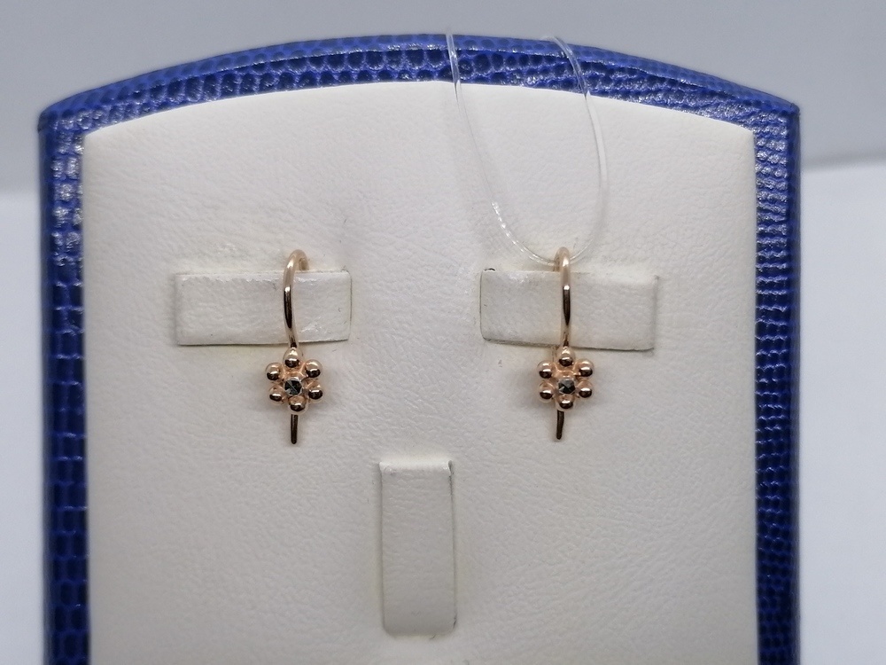 51-120-00499-1 СЕРЬГИ С ПЕТЕЛЬКОЙ (Au 585)