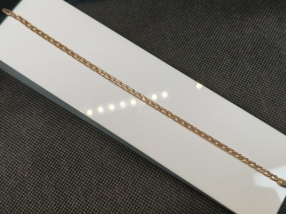 БРАСЛЕТ ПОЛНОВЕСНЫЙ Ромб тройной Au 585