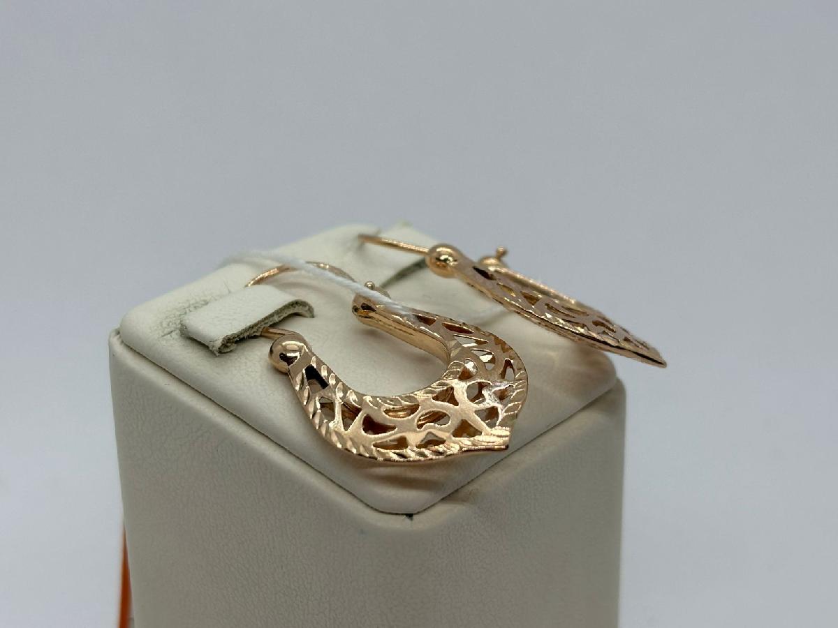 СБКМ585 СЕРЬГИ БЕЗ КАМНЯ (Au 585)