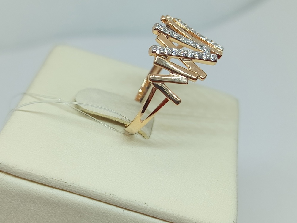 КОЛЬЦО С КАМНЯМИ (Au 585)