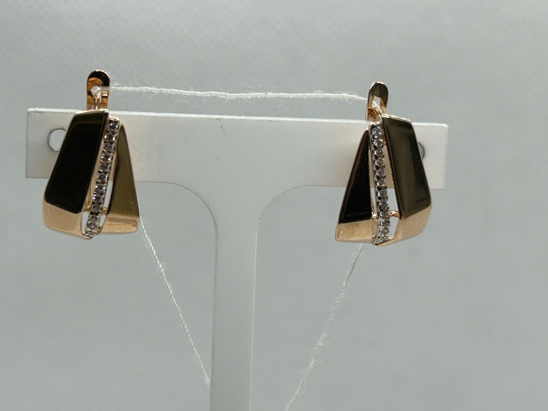 СКМИ585 СЕРЬГИ С КАМНЯМИ (Au 585)