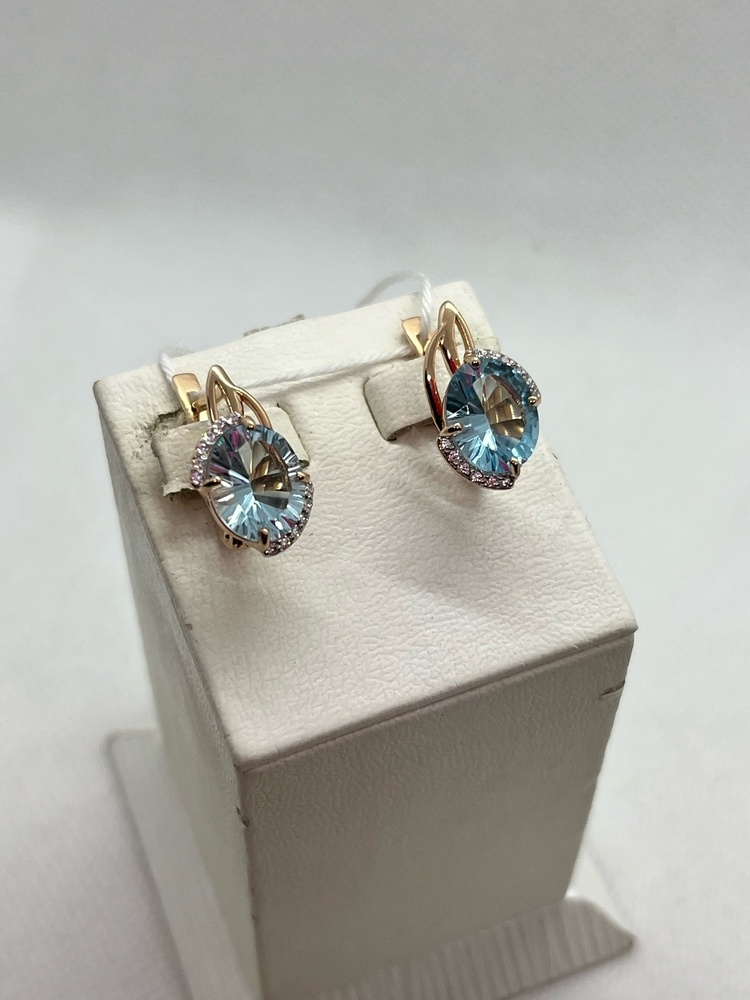 СКМИ585 СЕРЬГИ С КАМНЯМИ (Au 585)