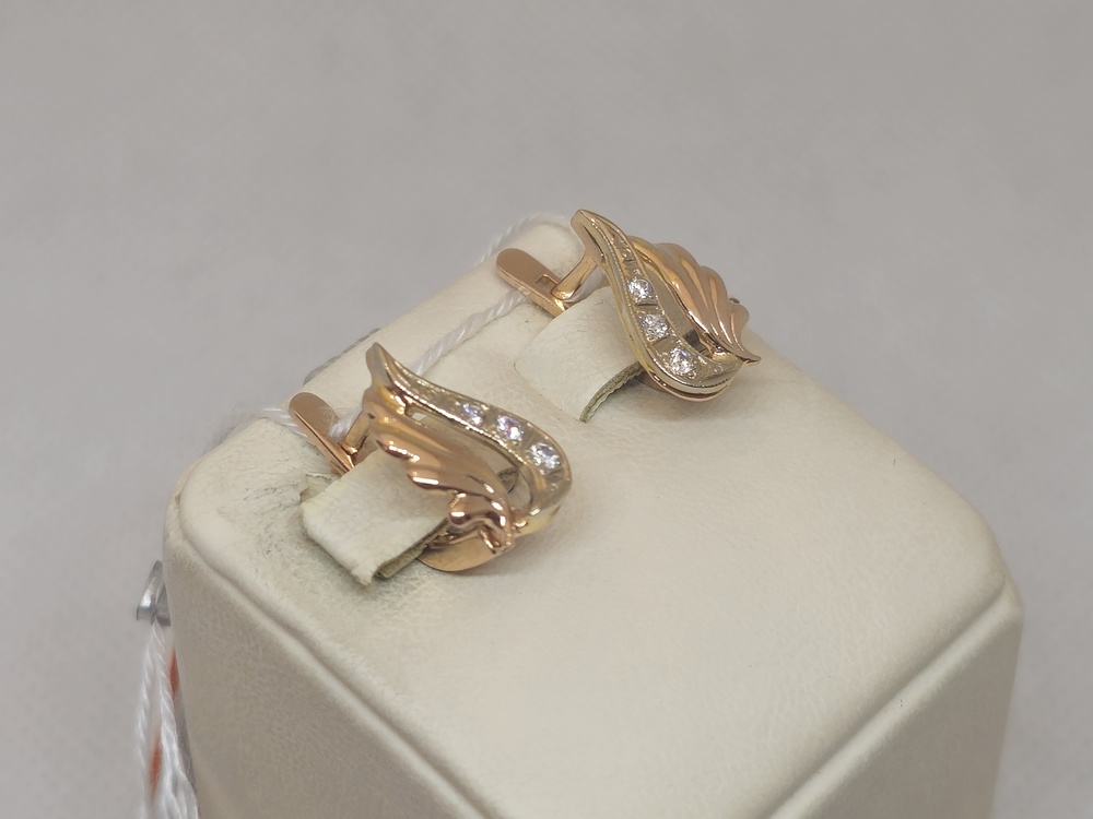 СКМИ585 СЕРЬГИ С КАМНЯМИ (Au 585)