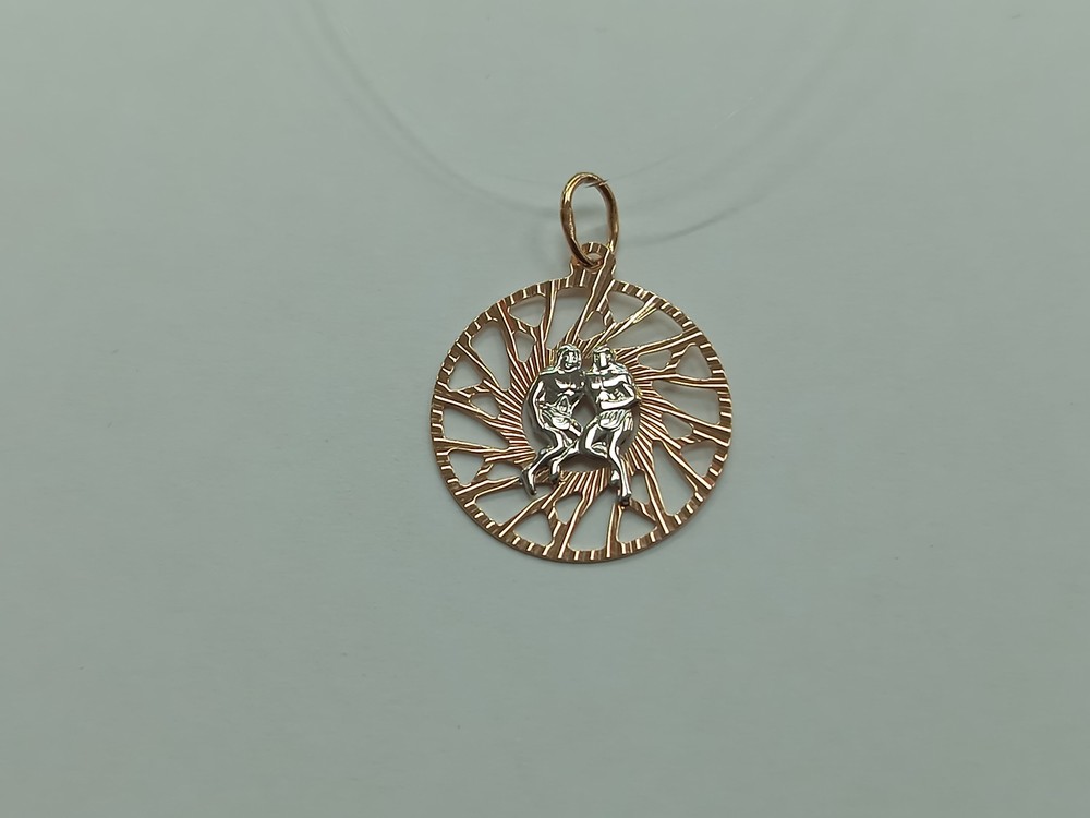 ПОДВЕСКА ЗНАК ЗОДИАКА БЛИЗНЕЦЫ (Au 585)