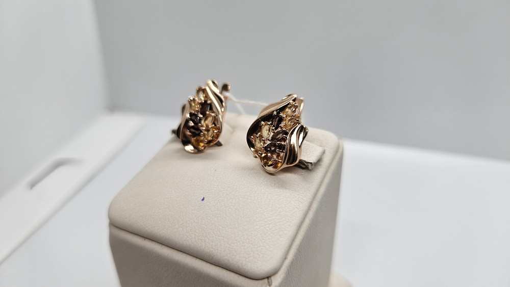 СКМИ585 СЕРЬГИ С КАМНЯМИ (Au 585)