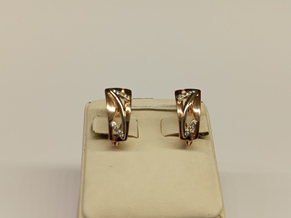 СКМИ585 СЕРЬГИ С КАМНЯМИ (Au 585)