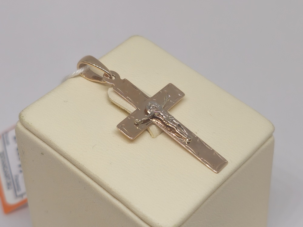 ПОДКБК585 ПОДВЕСКА КРЕСТ БЕЗ КАМНЯ (Au 585)