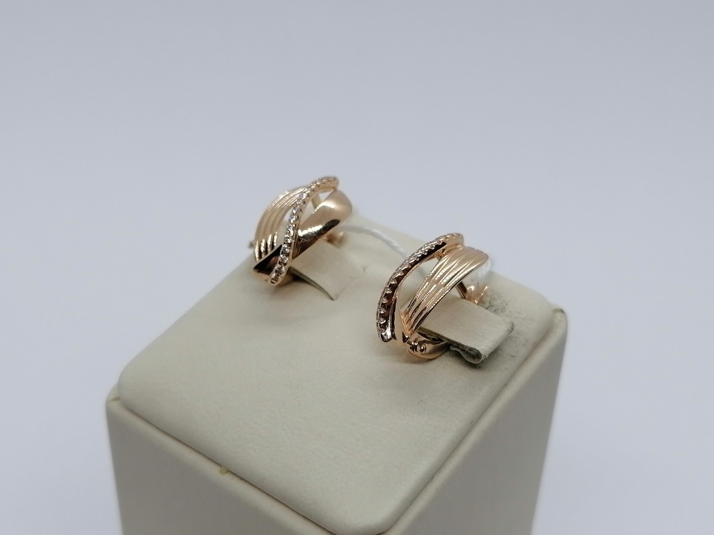 СКМИ585 СЕРЬГИ С КАМНЯМИ (Au 585)