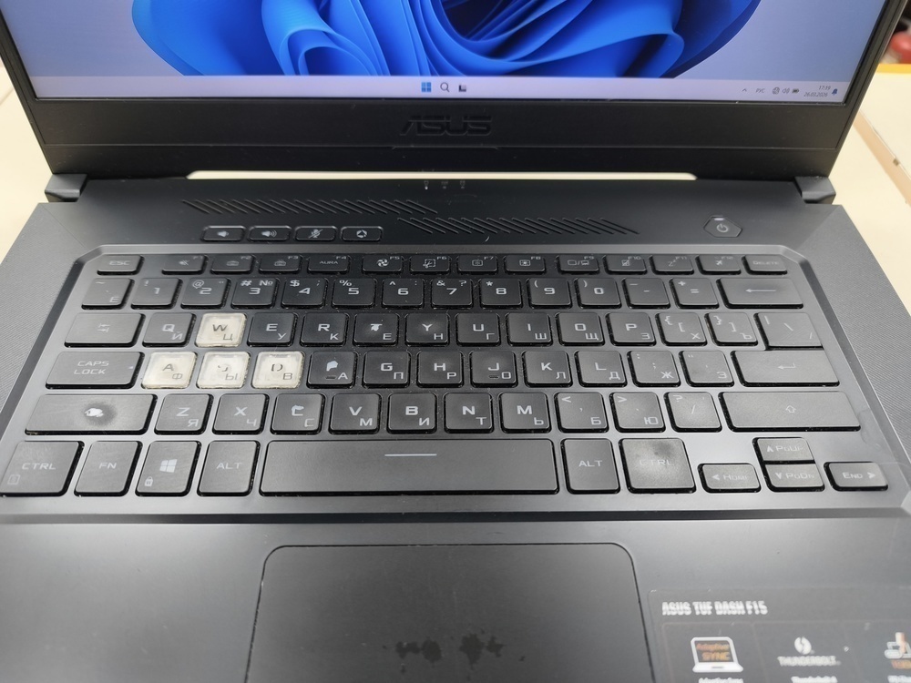 Ноутбук ASUS TUF Dash F15 FX516FX516PC-HN558; I5-11300H, GeForce RTX 3050, 16 Гб, 512 GB, Нет