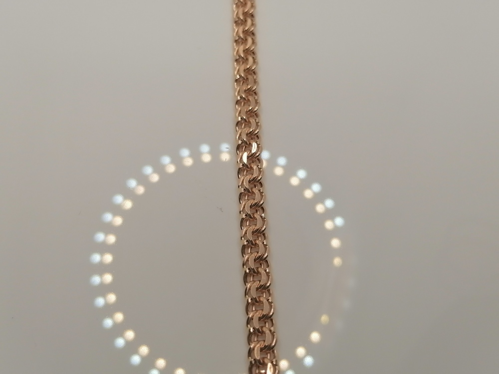 БРАСЛЕТ ПУСТОТЕЛЫЙ Бисмарк (Au 585)