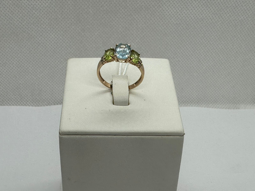 КОЛЬЦО С КАМНЯМИ (Au 585)