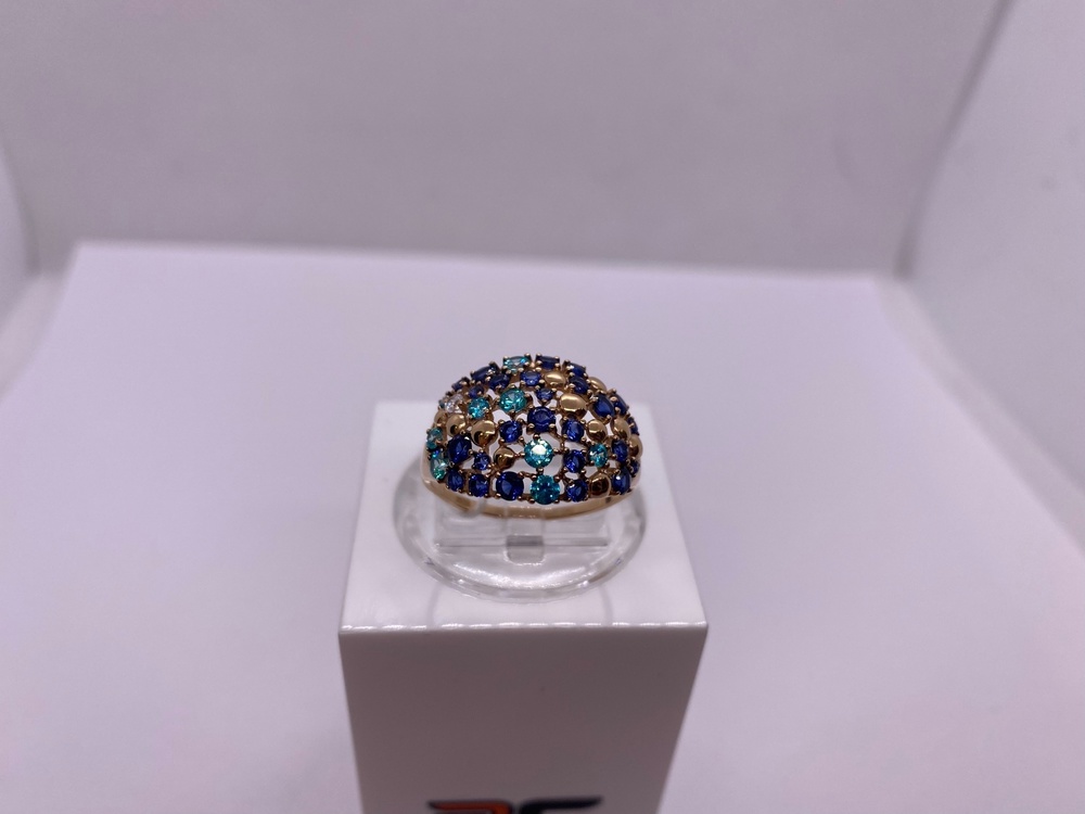 КОЛКМИ585 КОЛЬЦО С КАМНЯМИ (Au 585)