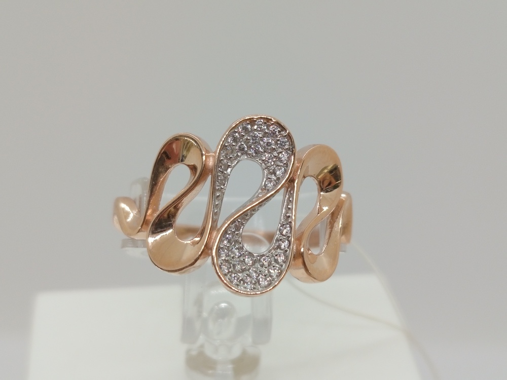 КОЛЬЦО С КАМНЯМИ (Au 585)