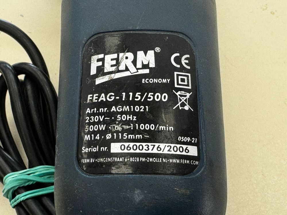 Угловая шлифмашина Ferm 115/500