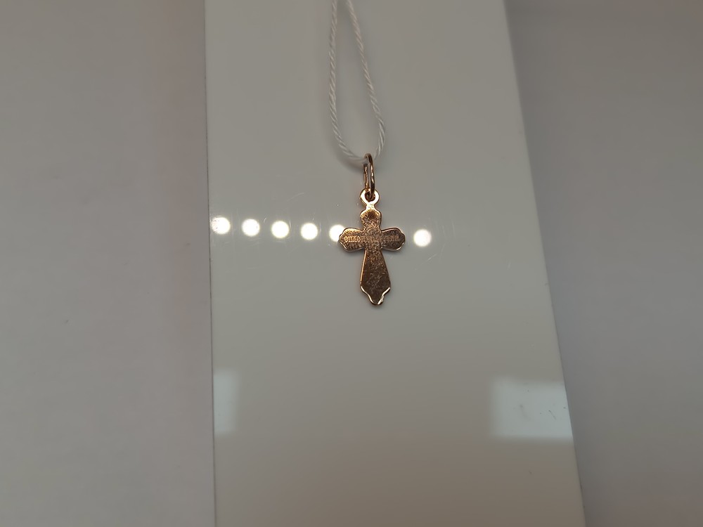 ПОДВЕСКА КРЕСТ БЕЗ КАМНЯ (Au 585)