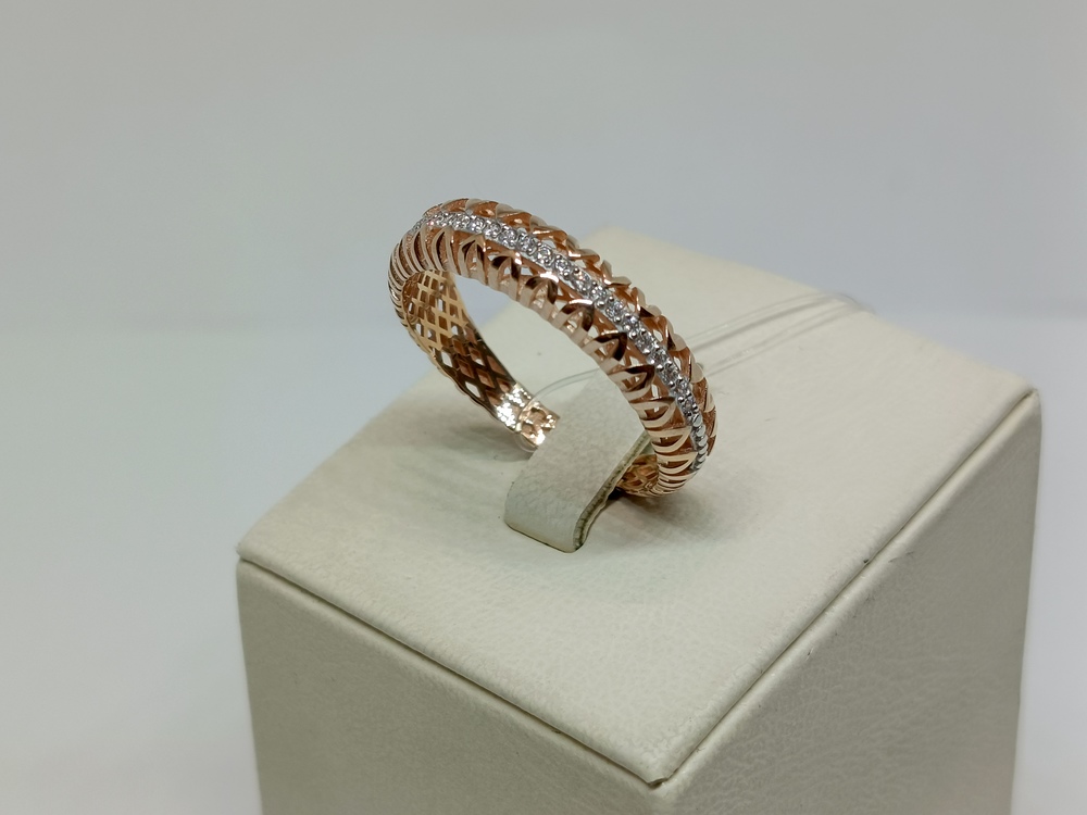 КОЛЬЦО С КАМНЯМИ (Au 585)