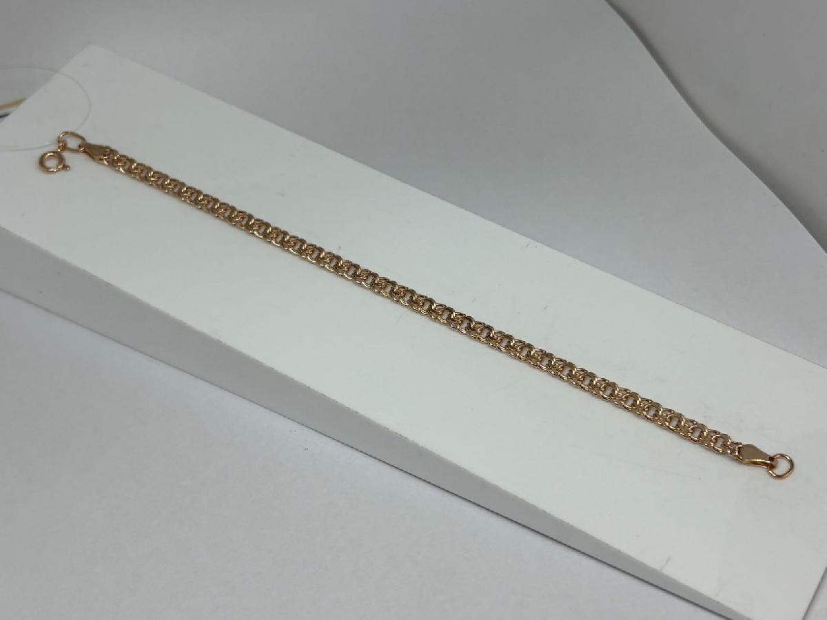 7060200П-16 БРАСЛЕТ ПУСТОТЕЛЫЙ Бисмарк (Au 585)