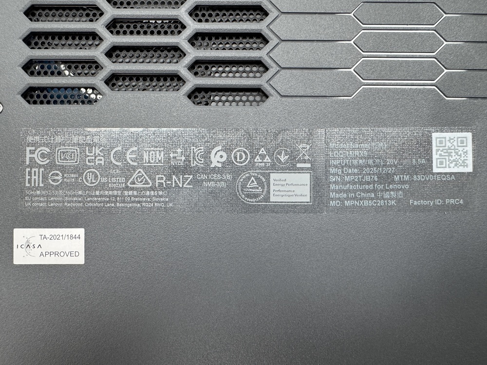 Ноутбук Lenovo; i5-13450HX, Geforce RTX 4060, 16 Гб, 512 GB, Нет