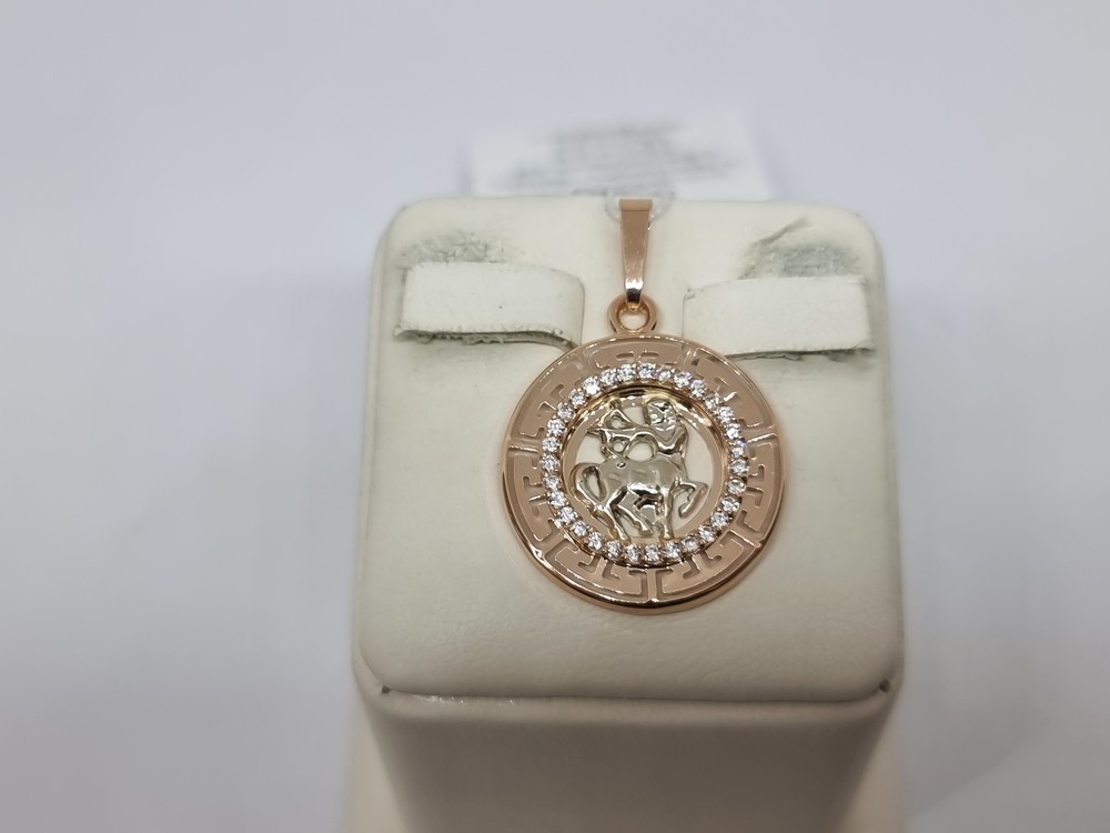 КрСВП/стр/Ф ПОДВЕСКА ЗНАК ЗОДИАКА СТРЕЛЕЦ (Au 585)