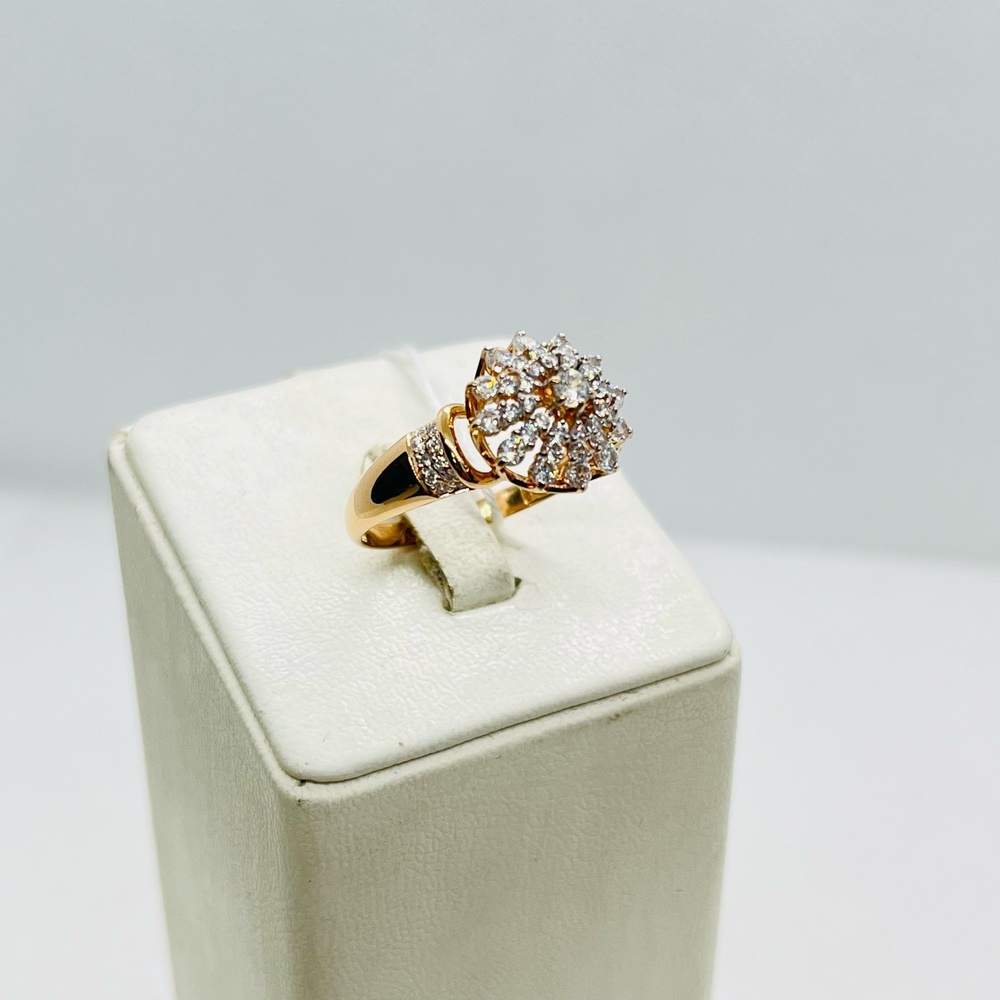 КОЛЬЦО С КАМНЯМИ (Au 585)