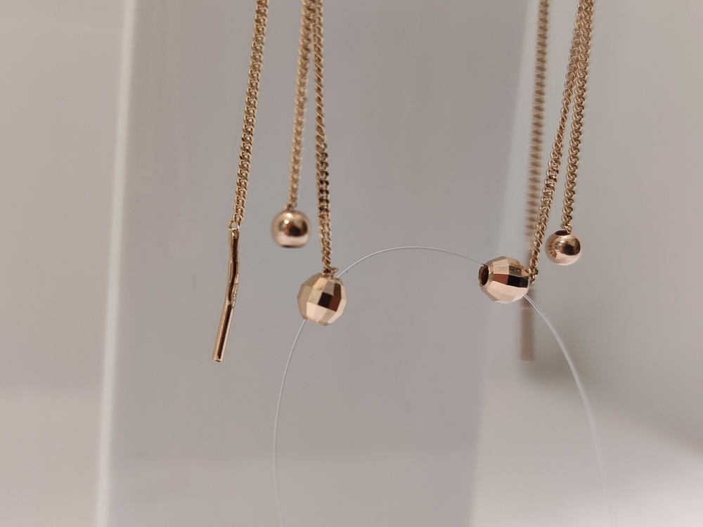 СЕРЬГИ ПРОДЕВКИ без камня (Au 585)