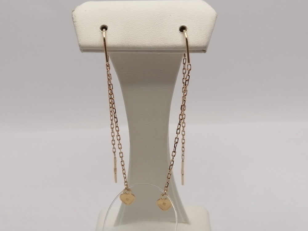 02-8318 СЕРЬГИ ПРОДЕВКИ без камня (Au 585)