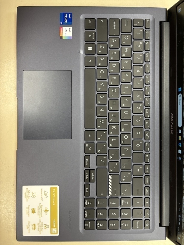 Ноутбук ASUS; Core I7-12700H, Iris(R) Xe Graphics, 16 Гб, 500 Гб, Нет