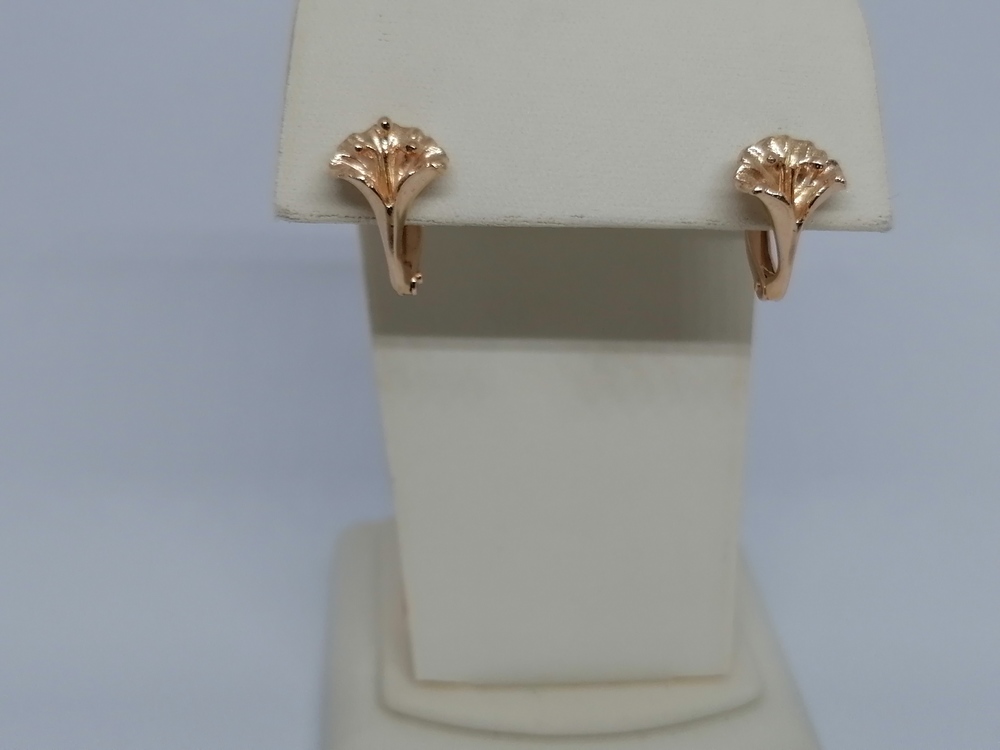 СБКМ585 СЕРЬГИ БЕЗ КАМНЯ (Au 585)