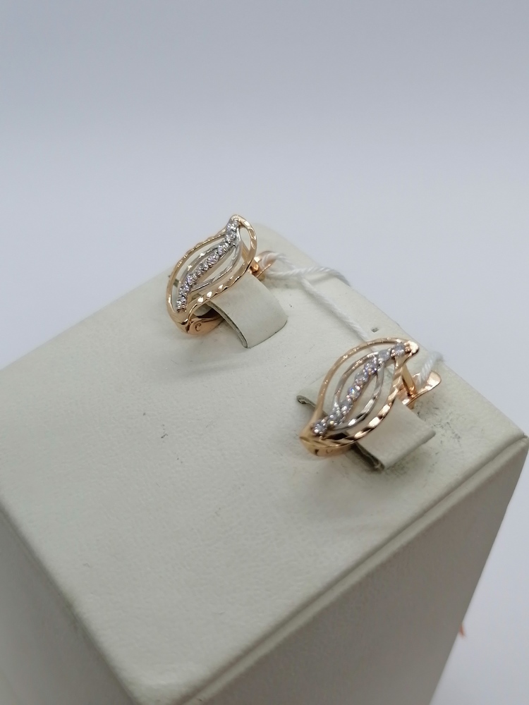 СКМИ585 СЕРЬГИ С КАМНЯМИ (Au 585)