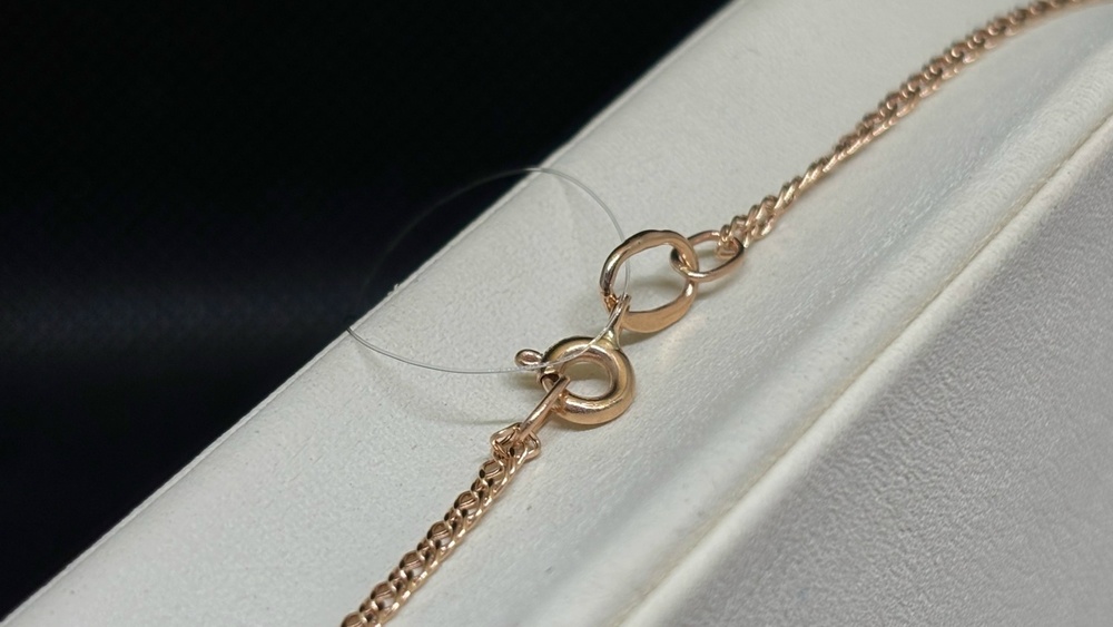 ЦЕПЬ ПУСТОТЕЛАЯ Ромб двойной (Au 585)