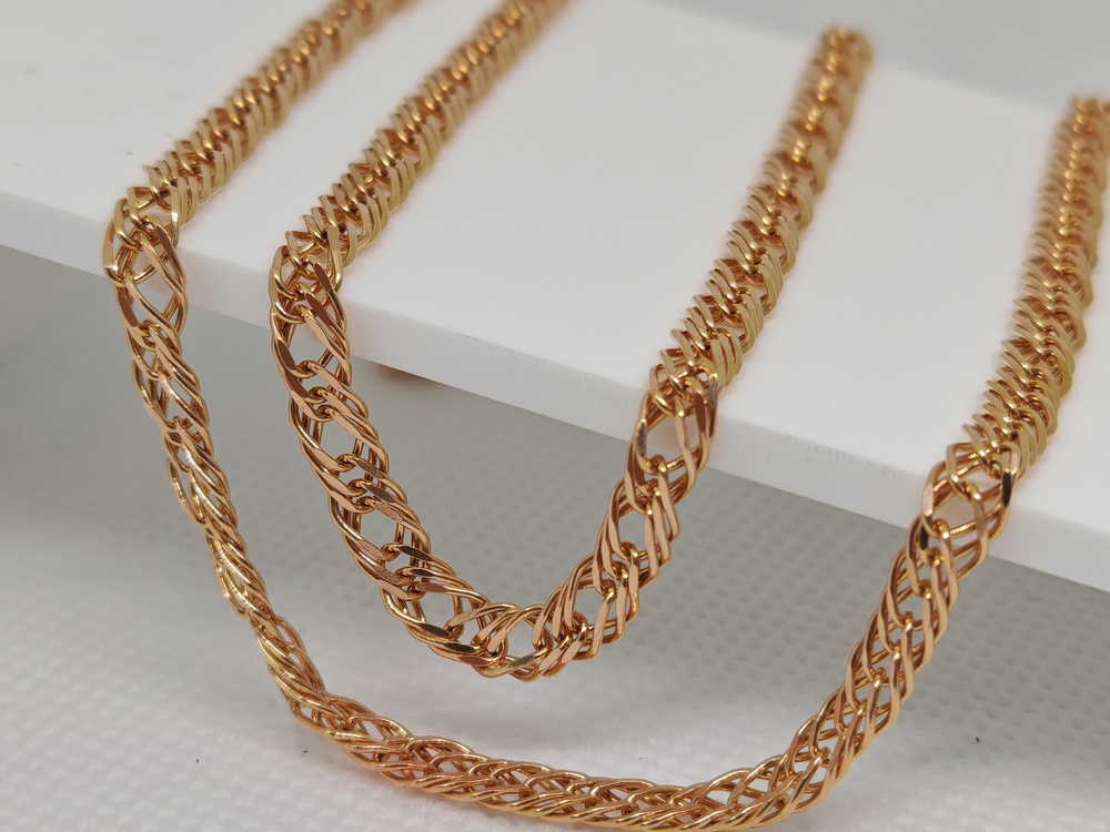 ЦЛР3585 ЦЕПЬ ПОЛНОВЕСНАЯ Ромб тройной (Au 585)