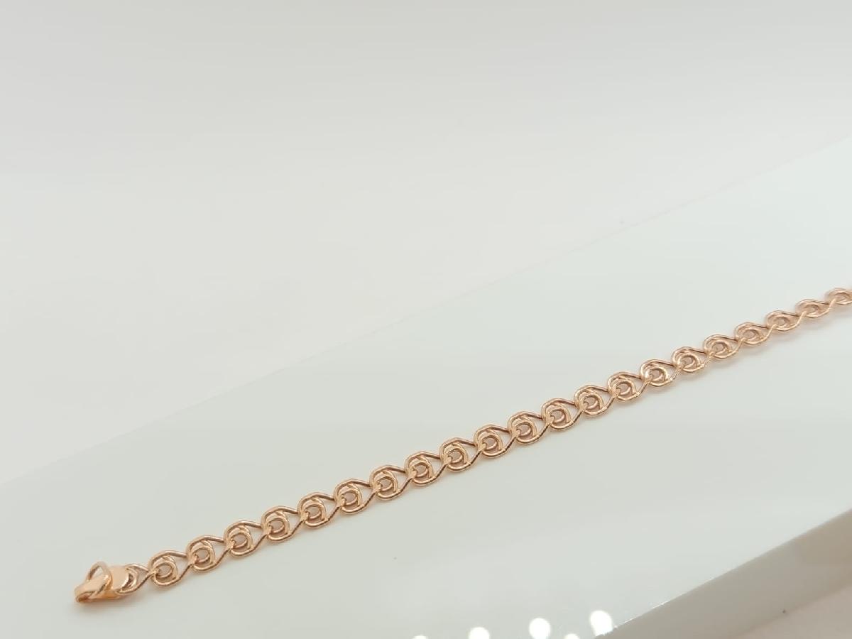 7060270П-17 БРАСЛЕТ ПУСТОТЕЛЫЙ Лав (Au 585)