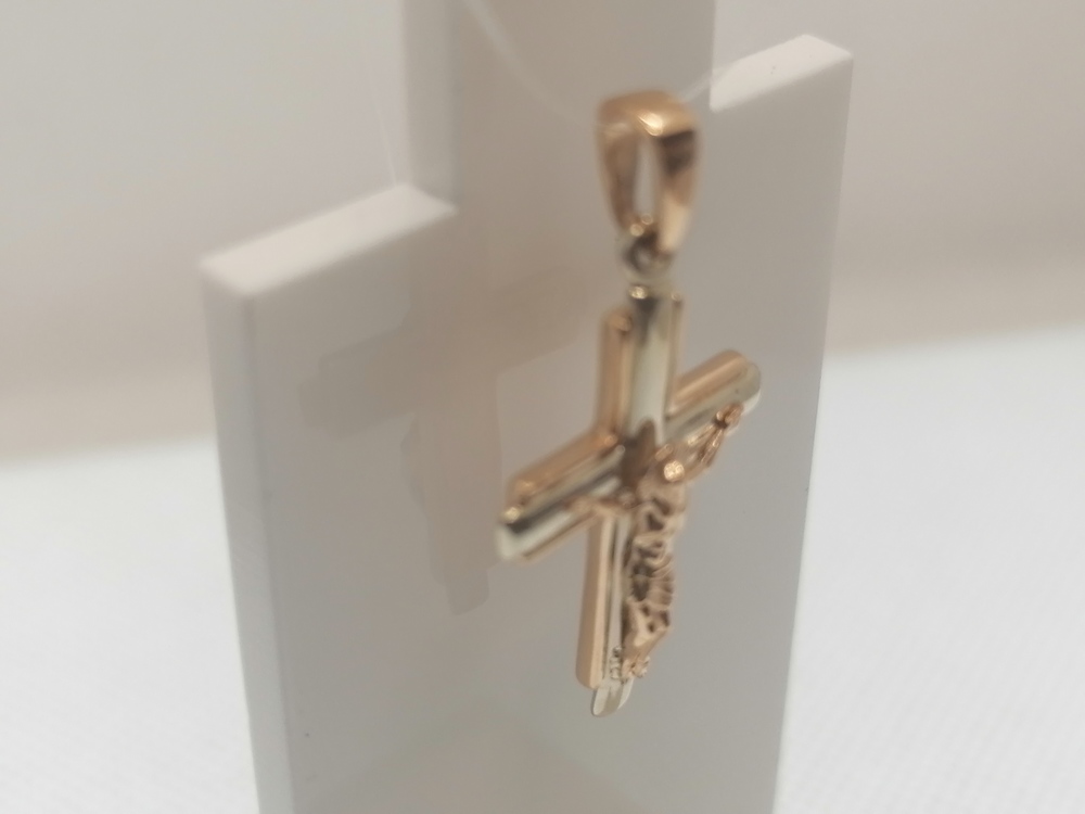 ПОДВЕСКА КРЕСТ без камня (Au 585)