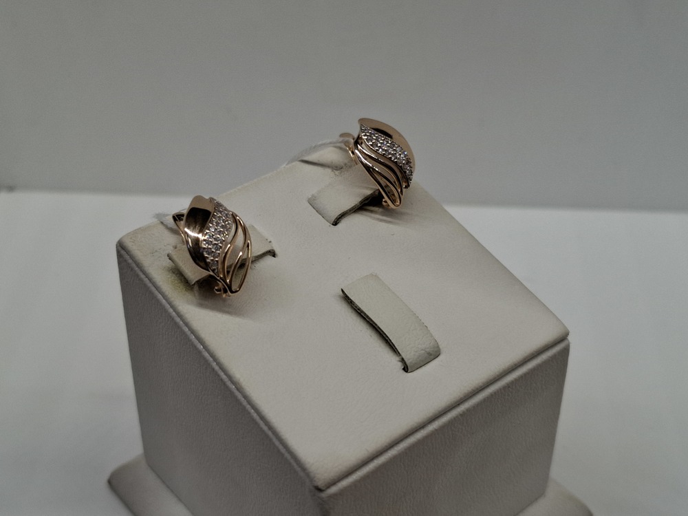 СКМИ585 СЕРЬГИ С КАМНЯМИ (Au 585)