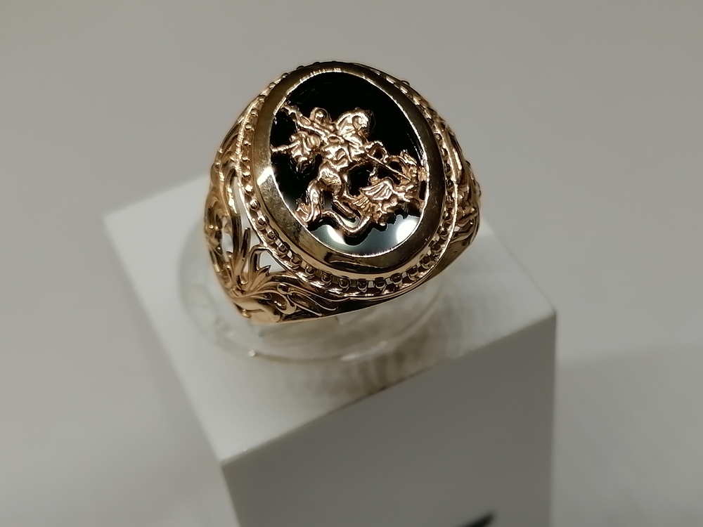 1020028 КОЛЬЦО ПЕЧАТКА с камнем (Au 585)