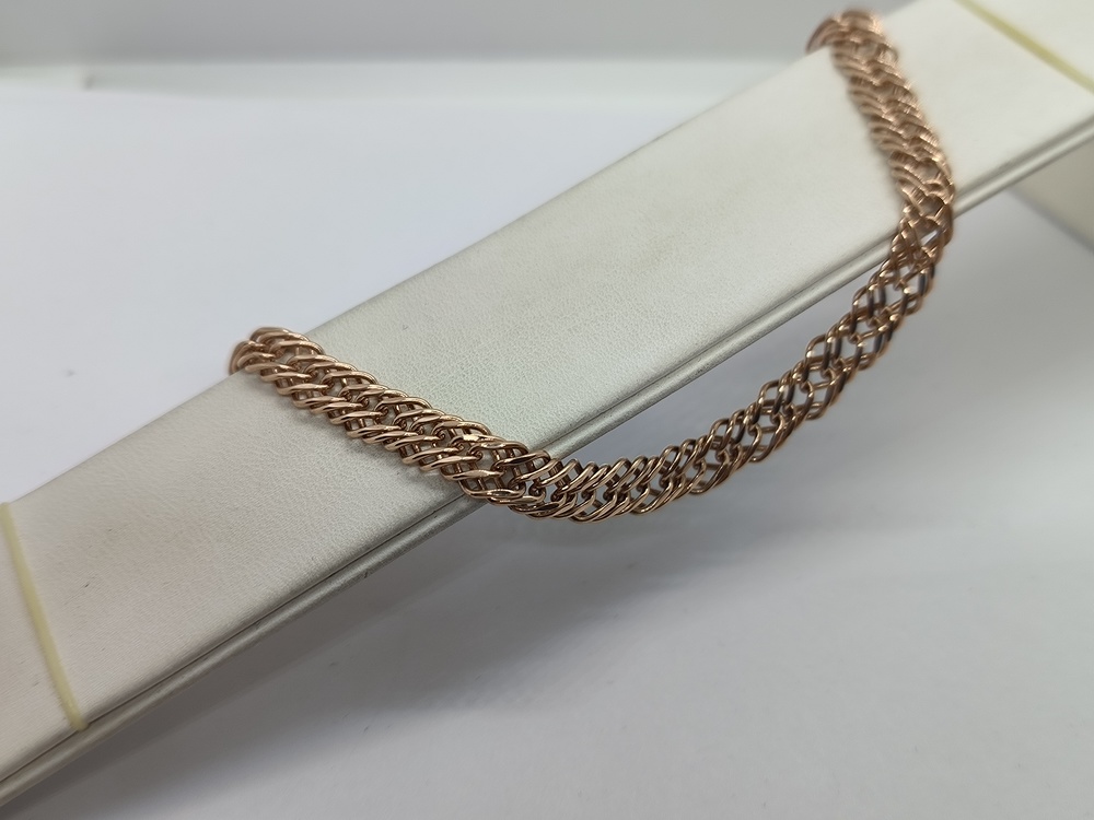 БРАСЛЕТ ПОЛНОВЕСНЫЙ Ромб тройной Au 585