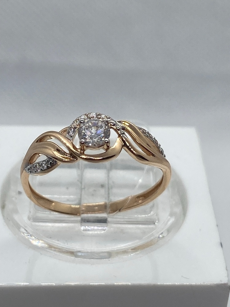 КОЛЬЦО С КАМНЯМИ (Au 585)