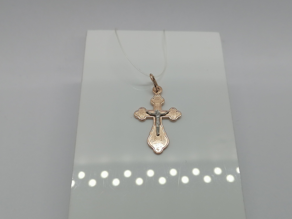 ПОДКБК585 ПОДВЕСКА КРЕСТ БЕЗ КАМНЯ (Au 585)