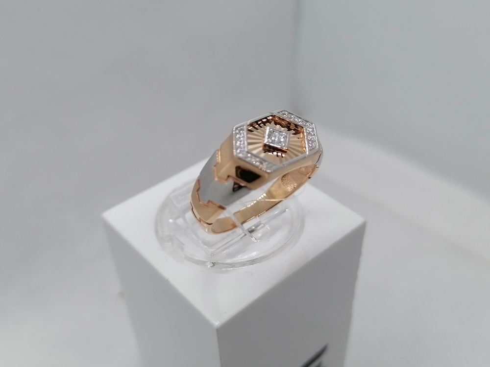 ПЕЧАТКА С КАМНЯМИ (Au 585)