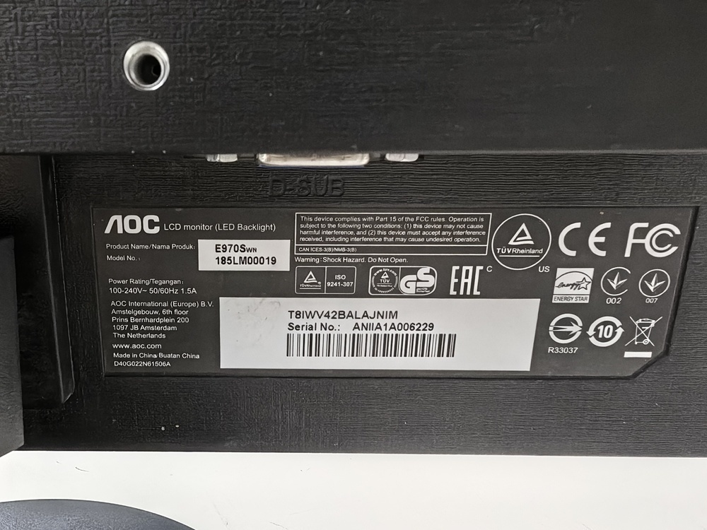 Монитор AOC E970S