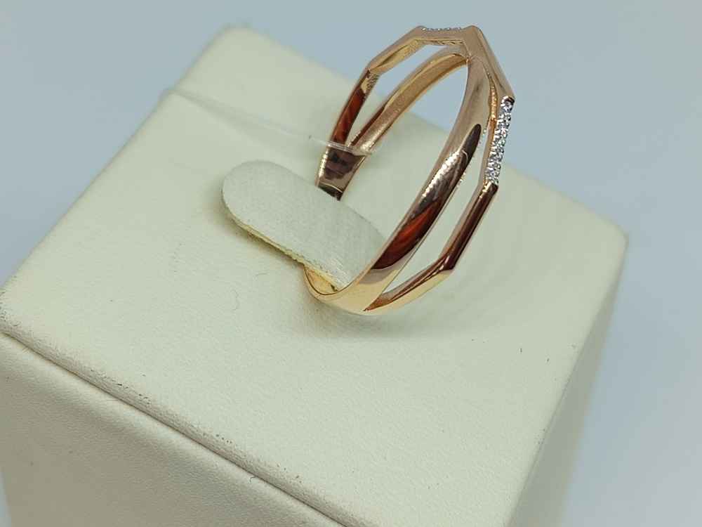 КОЛЬЦО С КАМНЯМИ (Au 585)