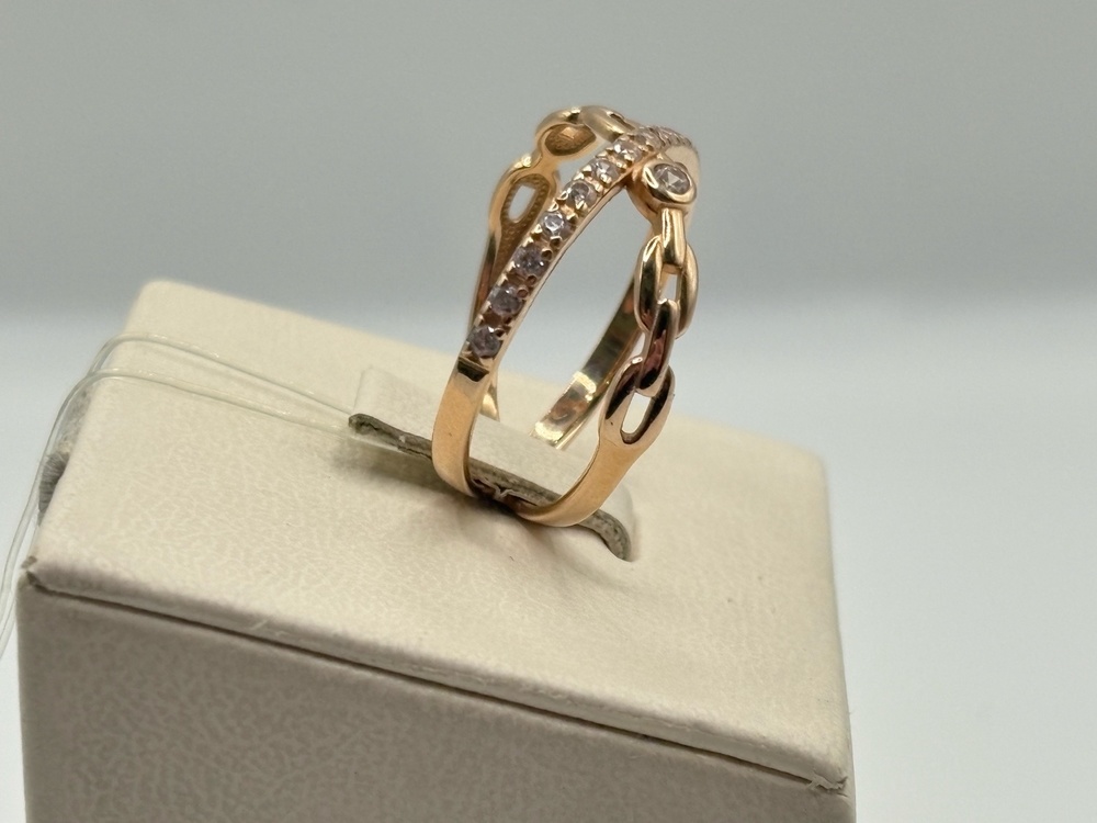 11008 КОЛЬЦО С КАМНЯМИ (Au 585)