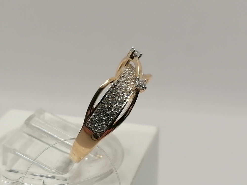 КОЛЬЦО С КАМНЯМИ (Au 585)