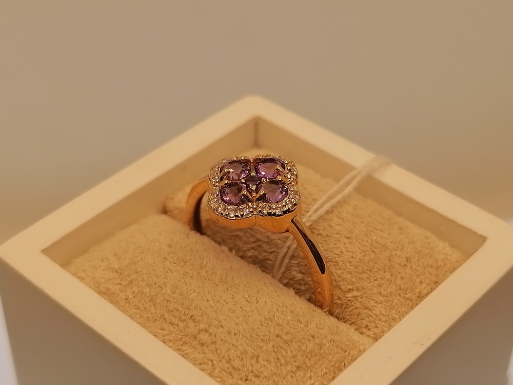 КОЛЬЦО С КАМНЯМИ (Au 585)